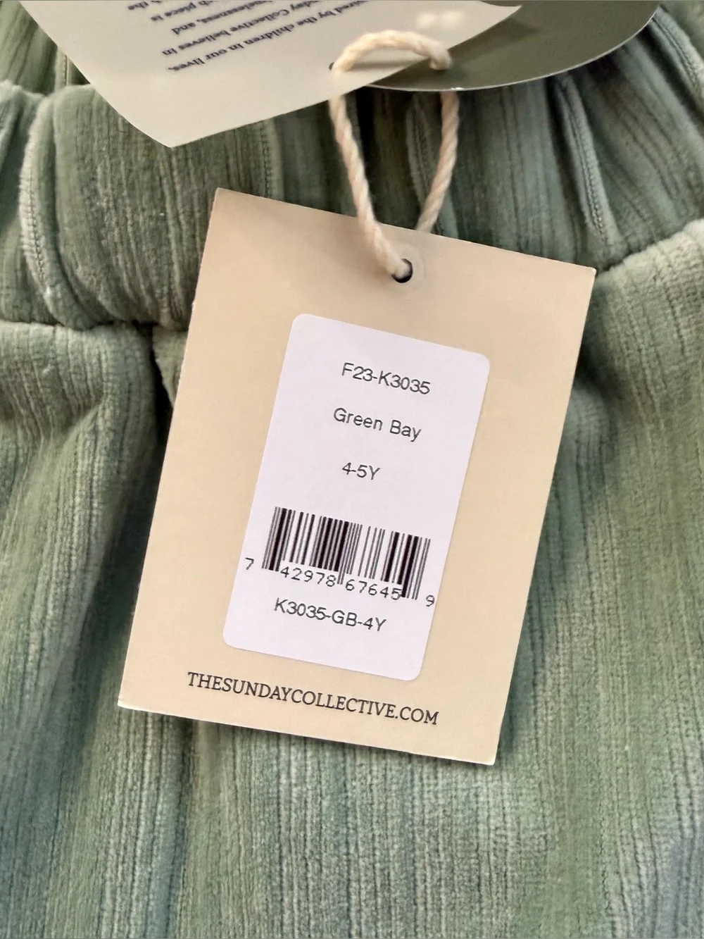 NWT The Sunday Collective Velour Sunday Skirt Green Bay